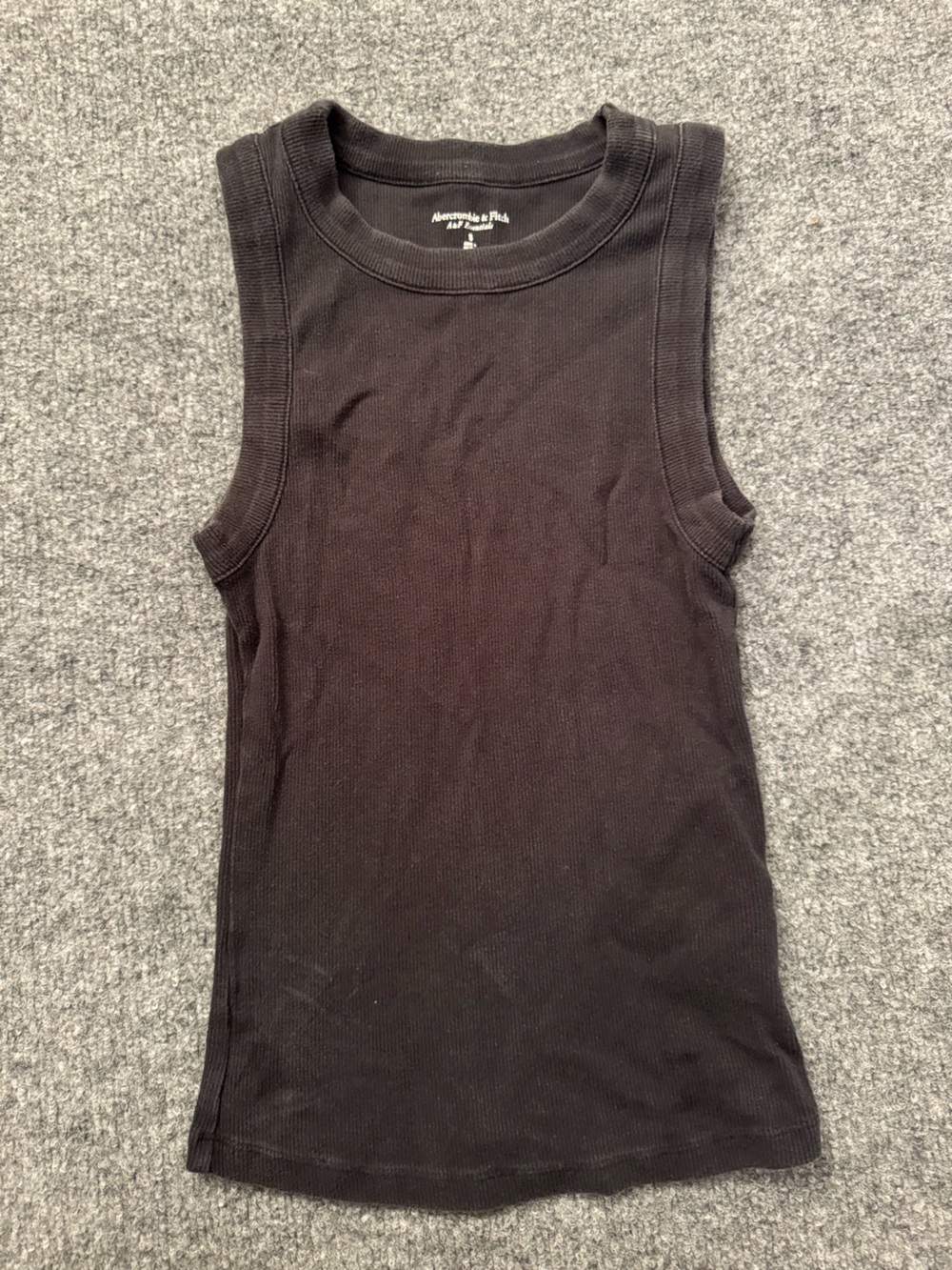 Abercrombie and Fitch Basic Black Ribbed Tank Top
